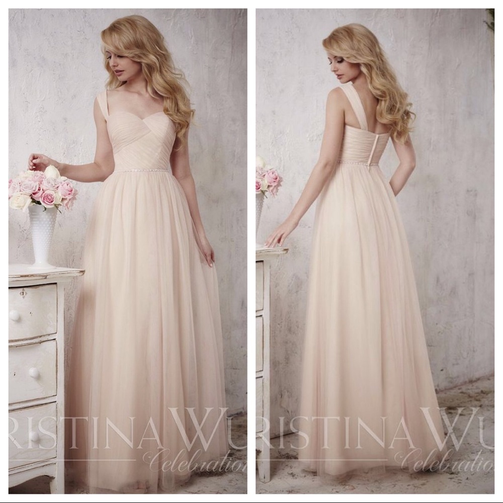 Christina Wu Blush Tulle A-Line Gown with Sweetheart Bodice *WISTERIA*